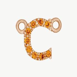 Rose Gold, Orange Sapphire Letter - Image 31