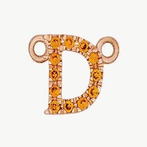 Rose Gold, Orange Sapphire Letter - Image 32