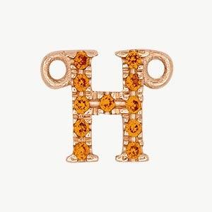 Rose Gold, Orange Sapphire Letter - Image 36