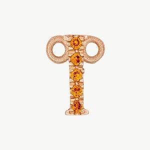 Rose Gold, Orange Sapphire Letter - Image 37
