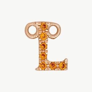 Rose Gold, Orange Sapphire Letter - Image 40
