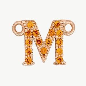 Rose Gold, Orange Sapphire Letter - Image 41