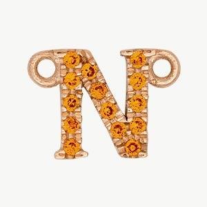 Rose Gold, Orange Sapphire Letter - Image 42