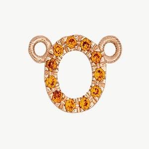 Rose Gold, Orange Sapphire Letter - Image 43