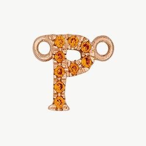 Rose Gold, Orange Sapphire Letter - Image 44