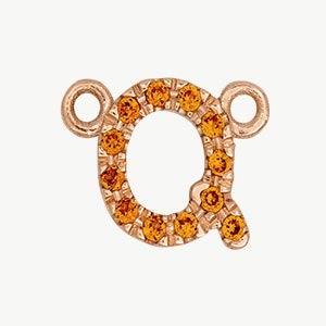 Rose Gold, Orange Sapphire Letter - Image 45