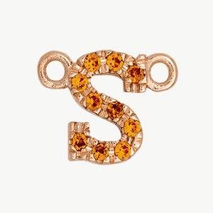 Rose Gold, Orange Sapphire Letter - Image 47