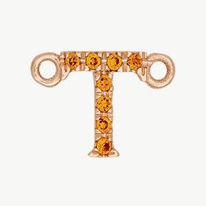 Rose Gold, Orange Sapphire Letter - Image 48