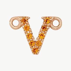 Rose Gold, Orange Sapphire Letter - Image 50