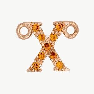 Rose Gold, Orange Sapphire Letter - Image 52