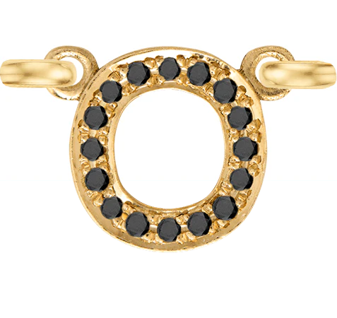 Yellow Gold, Black Diamond Letter - Image 17