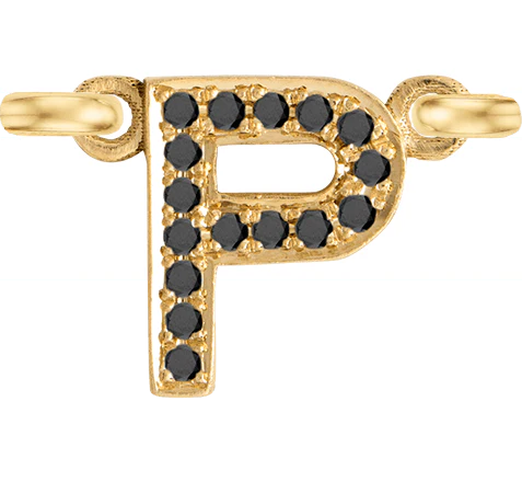 Yellow Gold, Black Diamond Letter - Image 18