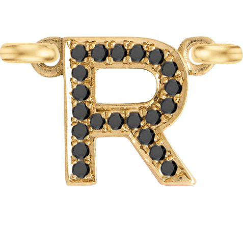 Yellow Gold, Black Diamond Letter - Image 20