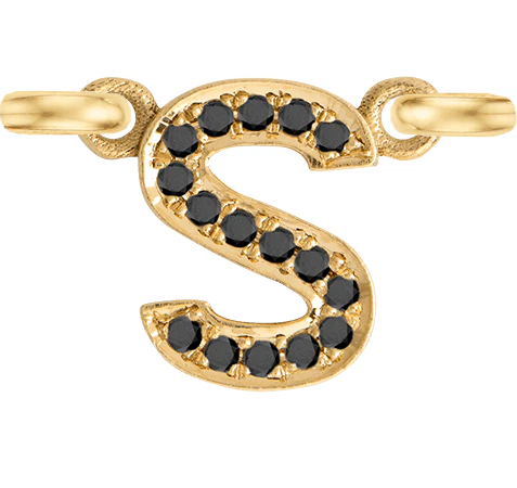 Yellow Gold, Black Diamond Letter - Image 21