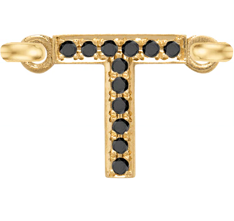 Yellow Gold, Black Diamond Letter - Image 22