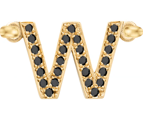Yellow Gold, Black Diamond Letter - Image 25