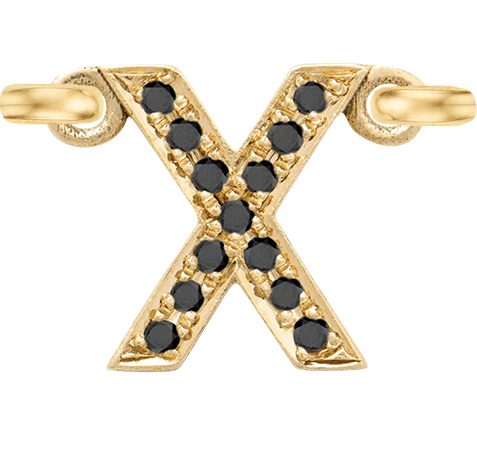 Yellow Gold, Black Diamond Letter - Image 26