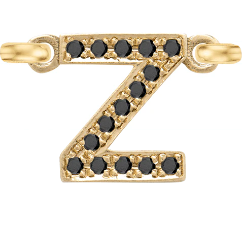 Yellow Gold, Black Diamond Letter - Image 28