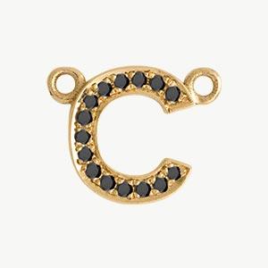 Yellow Gold, Black Diamond Letter - Image 32