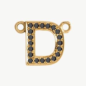 Yellow Gold, Black Diamond Letter - Image 33