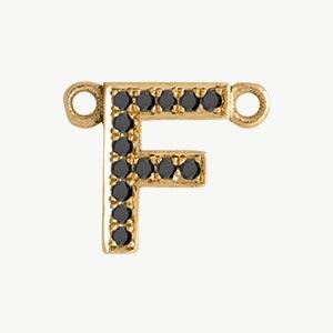 Yellow Gold, Black Diamond Letter - Image 35