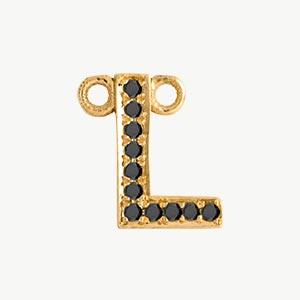 Yellow Gold, Black Diamond Letter - Image 41