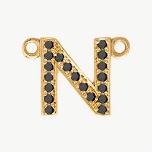 Yellow Gold, Black Diamond Letter - Image 43