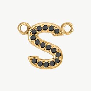 Yellow Gold, Black Diamond Letter - Image 48