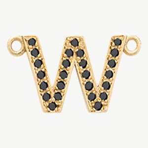 Yellow Gold, Black Diamond Letter - Image 52