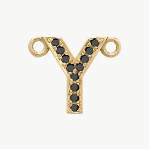Yellow Gold, Black Diamond Letter - Image 54