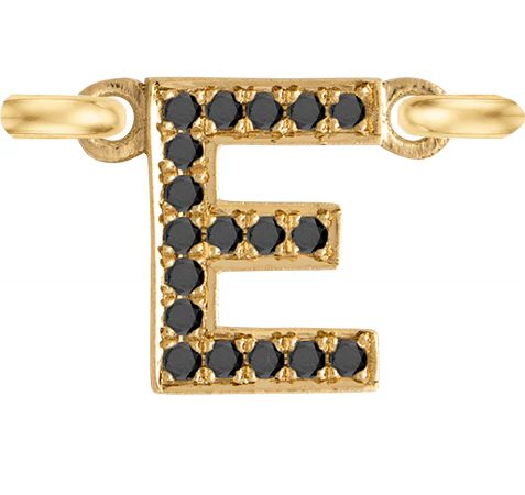 Yellow Gold, Black Diamond Letter - Image 7