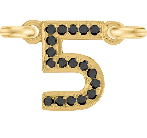 Yellow Gold, Black Diamond Number - Image 8