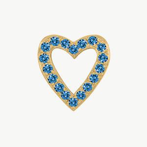 Yellow Gold, Blue Diamond Charm Bead - Image 7