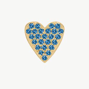 Yellow Gold, Blue Diamond Charm Bead - Image 8