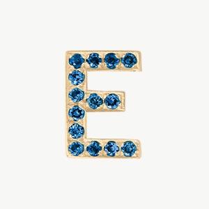 Yellow Gold, Blue Diamond Letter Bead - Image 33