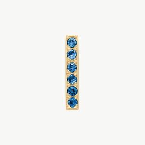 Yellow Gold, Blue Diamond Letter Bead - Image 37