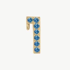 Yellow Gold, Blue Diamond Number Bead - Image 14