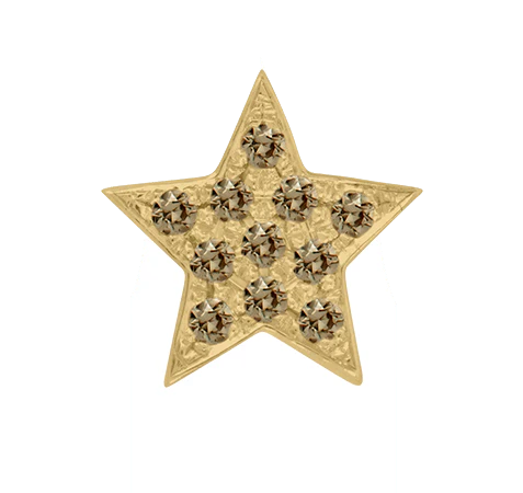 Yellow Gold, Brown Diamond Charm Bead - Image 5