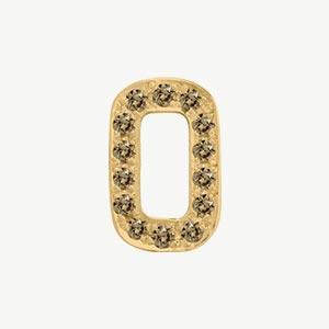 Yellow Gold, Brown Diamond Number Bead - Image 13