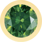 Yellow Gold, Green Sapphire Charm Bead - Image 2