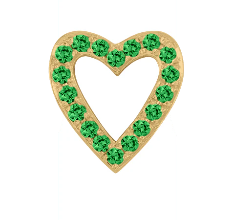 Yellow Gold, Green Sapphire Charm Bead - Image 3