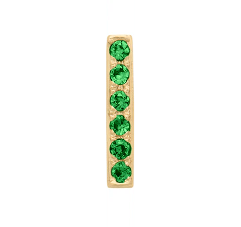 Yellow Gold, Green Garnet Letter Bead - Image 11