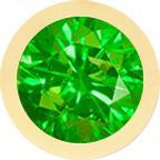Yellow Gold, Green Garnet Letter Bead - Image 2