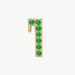 Yellow Gold, Green Garnet Number Bead - Image 14