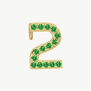 Yellow Gold, Green Garnet Number Bead - Image 15