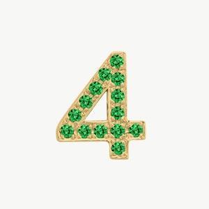 Yellow Gold, Green Garnet Number Bead - Image 17