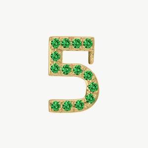 Yellow Gold, Green Garnet Number Bead - Image 18
