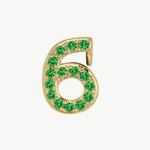 Yellow Gold, Green Garnet Number Bead - Image 19