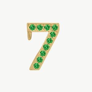 Yellow Gold, Green Garnet Number Bead - Image 20