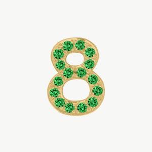 Yellow Gold, Green Garnet Number Bead - Image 21